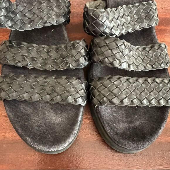 Rockport Braided Leather Slide Sandals with Wedge Heels. Sz 9. Great Condition! - Picture 3 of 10